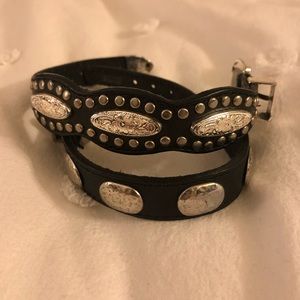 Vintage leather western bracelets